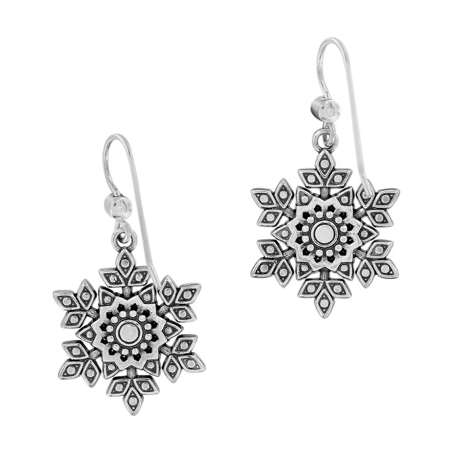 Glint Snowflake French Wire Earrings
