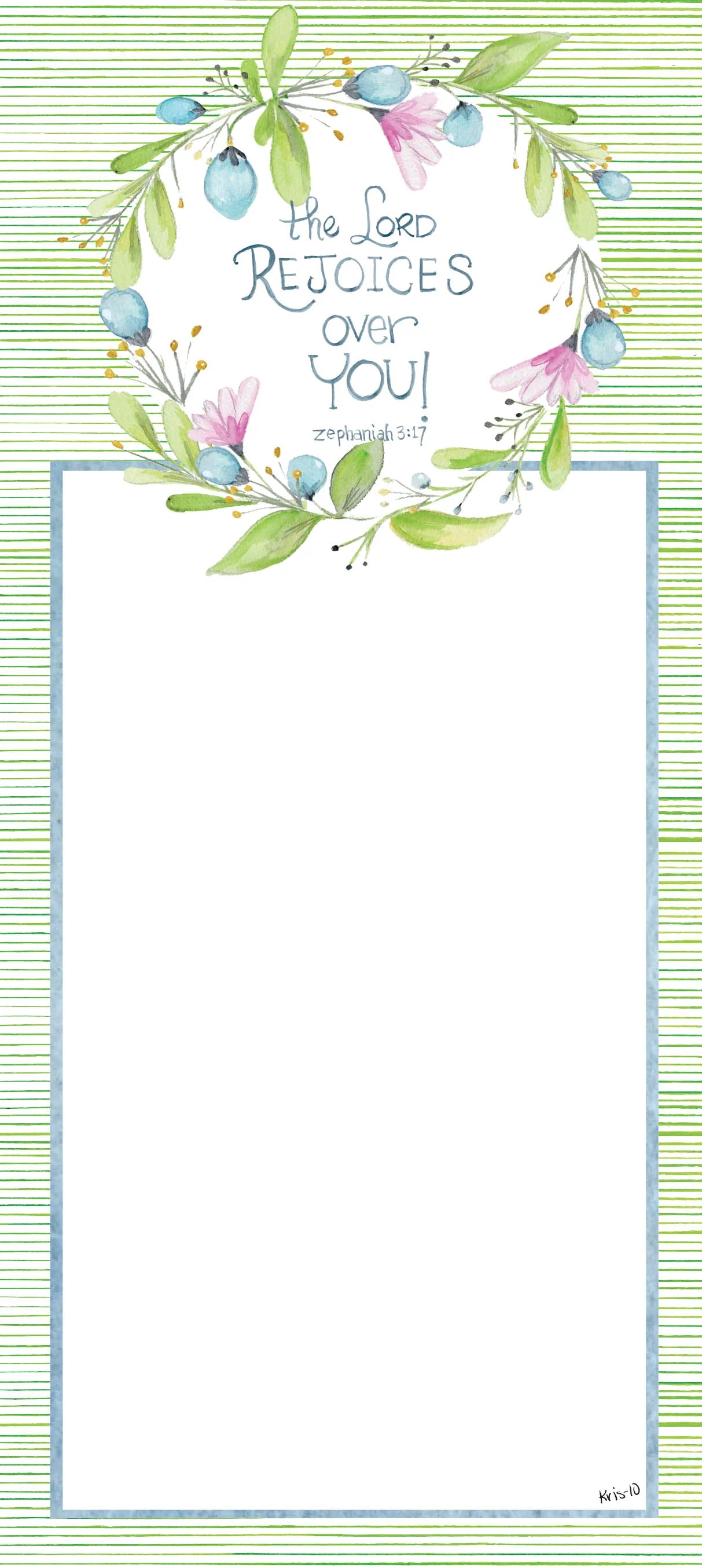 The Lord Rejoices Over You Notepad