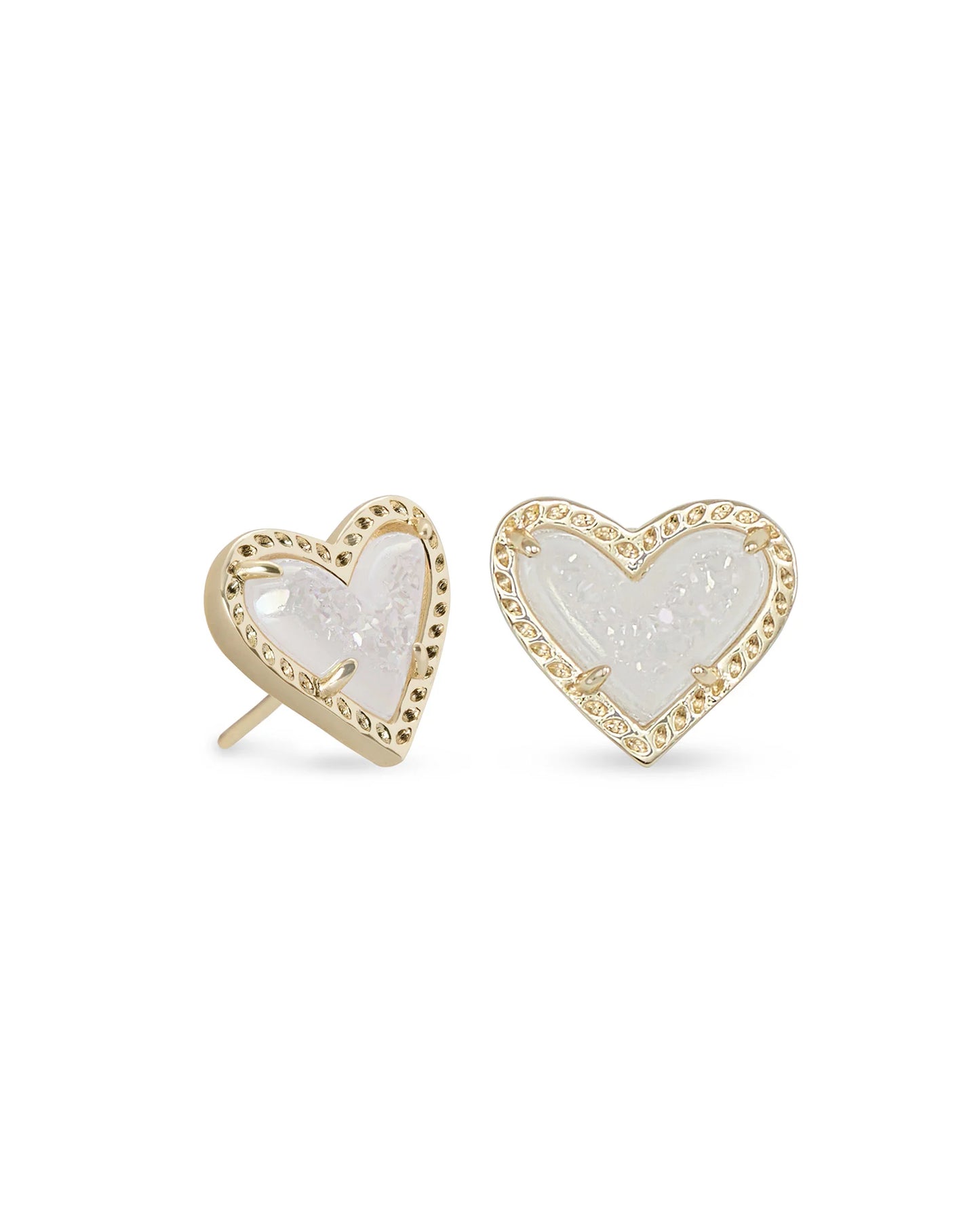 Ari Heart Gold Stud Earrings