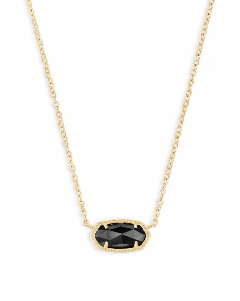 TIGER STRIPED ELISA SHORT PENDANT NECKLACE GOLD