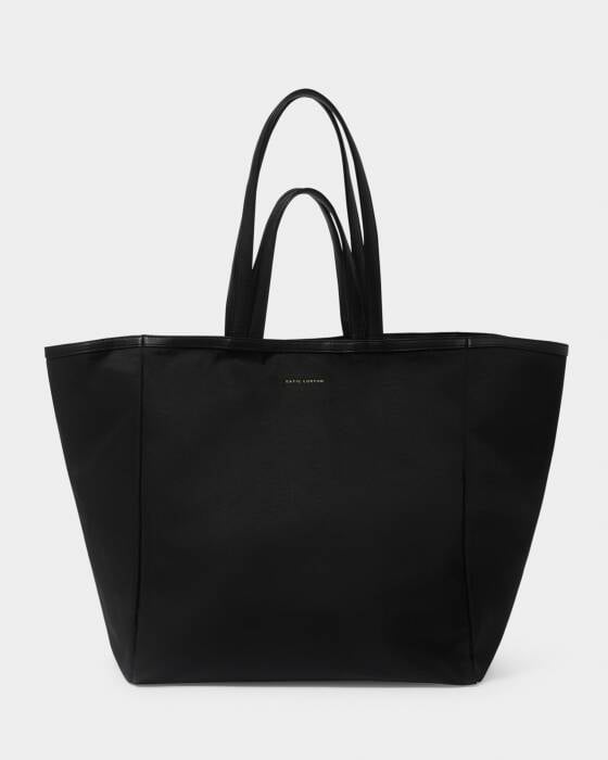 Nylon-Luxe Oversized Tote Bag