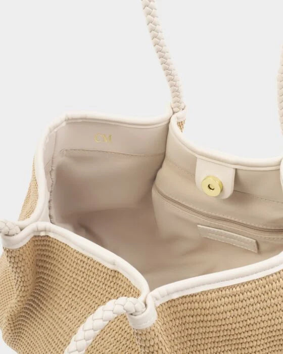 Nova Raffia Small Shoulder Tote