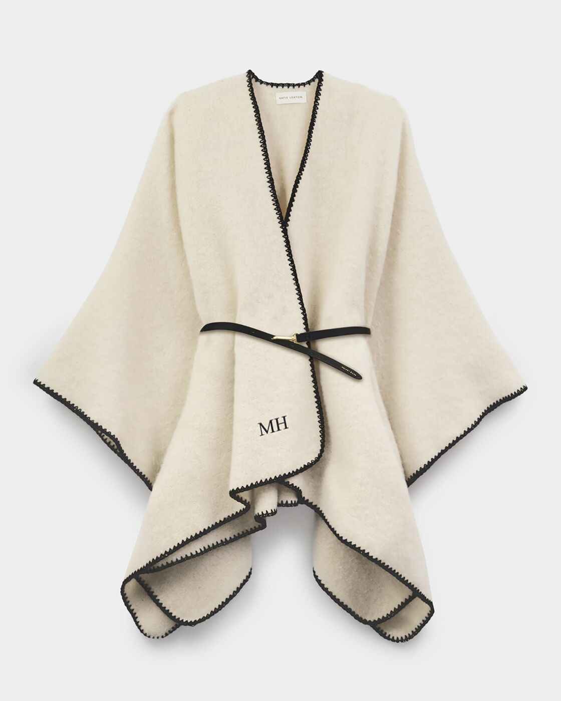 Whipstitch Cape With Belt
