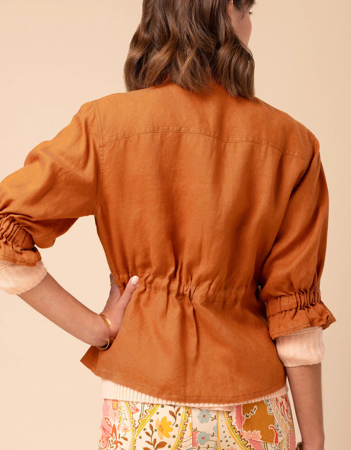 Margo Linen Jacket Pecan