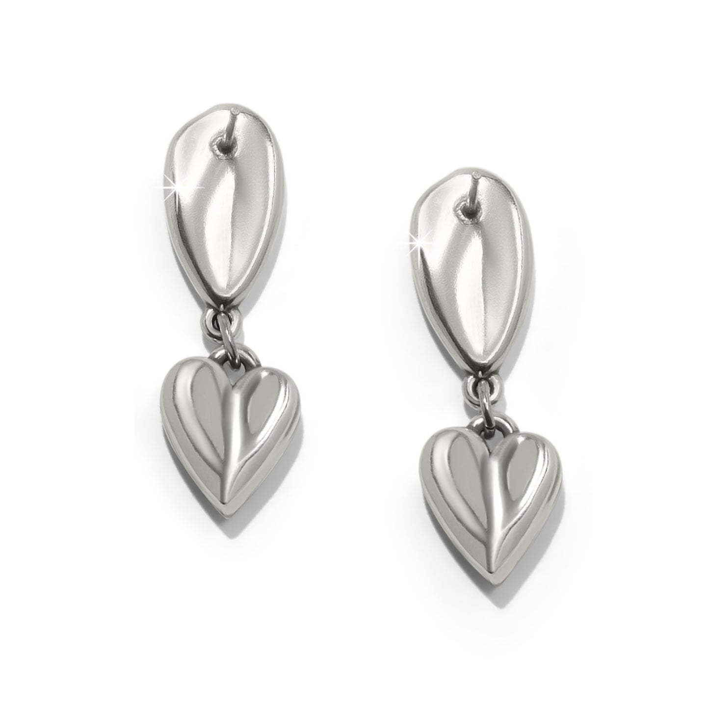 Cascade Heart Unity Post Drop Earrings