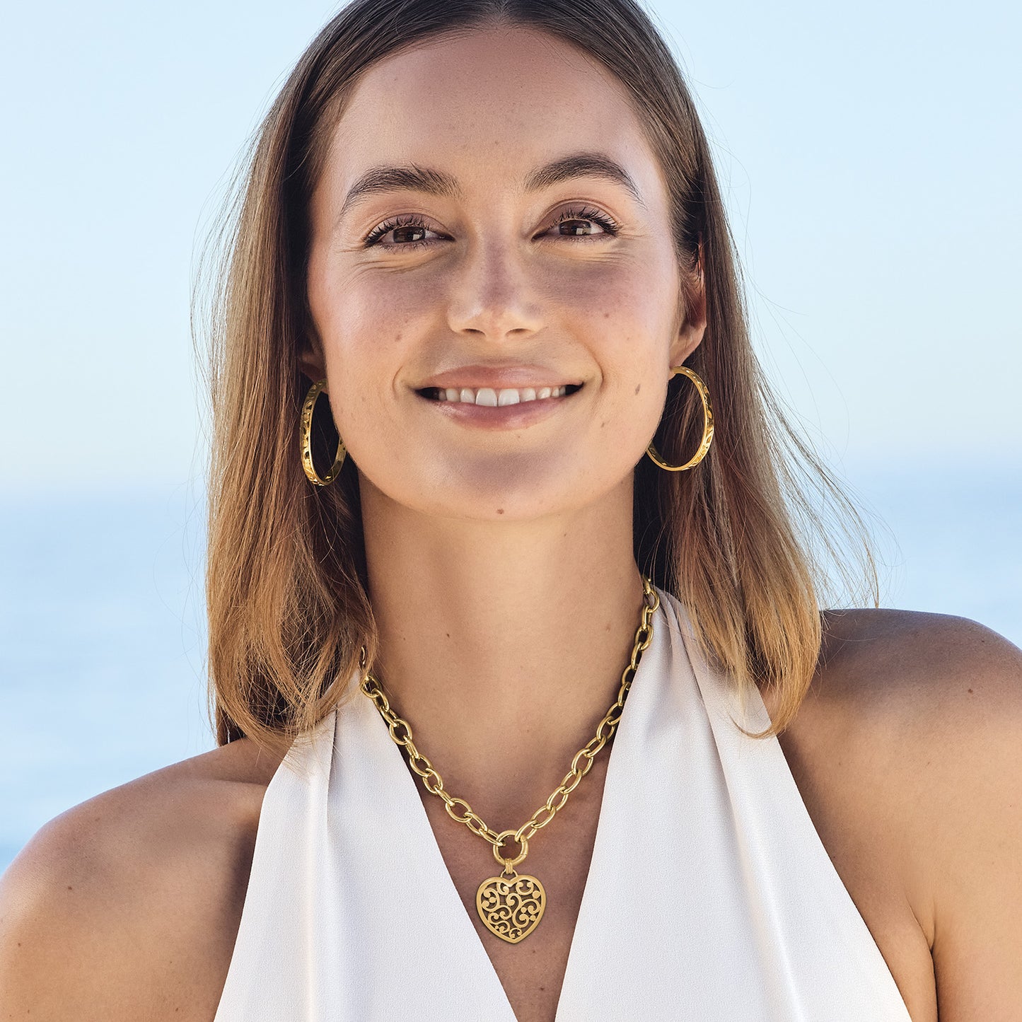 Contempo Medallion Heart Necklace