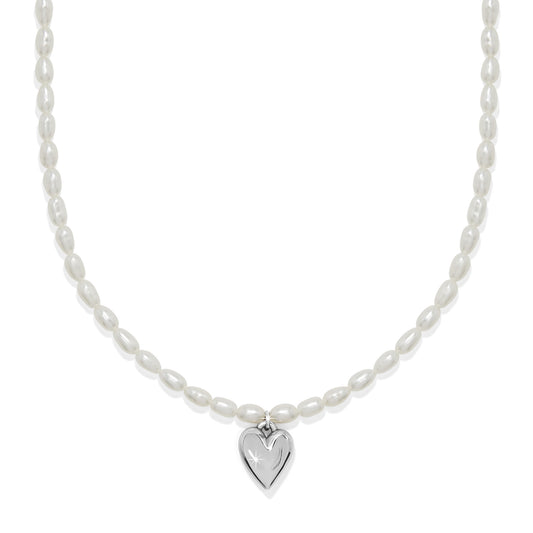 Cascade Embrace Pearl Heart Necklace