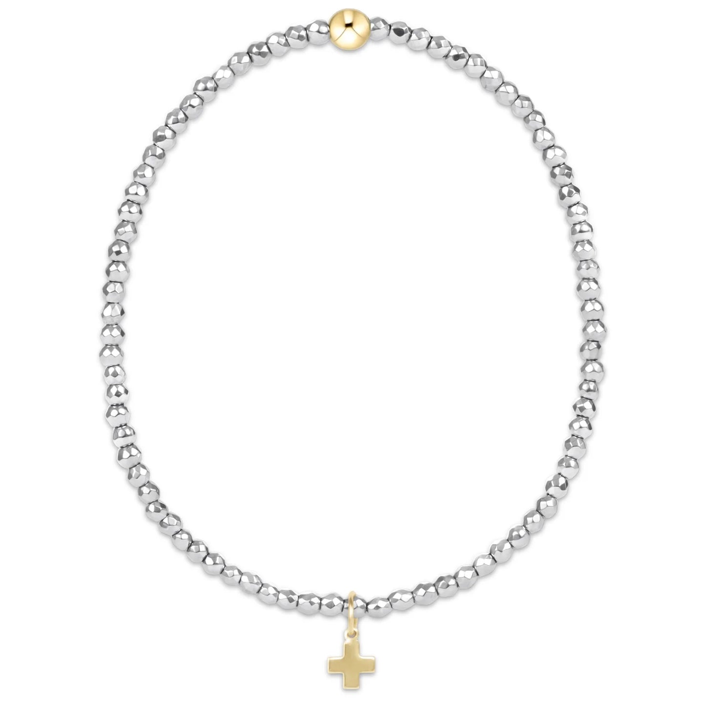 Silver Faceted Hematite Bracelets - extends