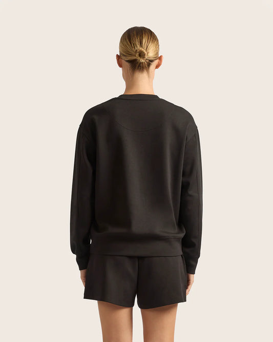 Women's Crew Neck Sweater In Bamboo CloudKnit Fabric