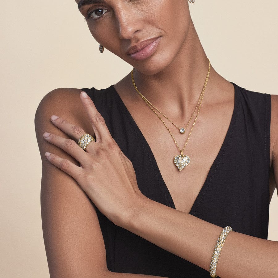 Trust Your Journey Golden Double Hinged Bangle Style JF0147
