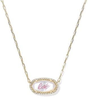 ELISA PAVE FRAME PENDANT NECKLACE