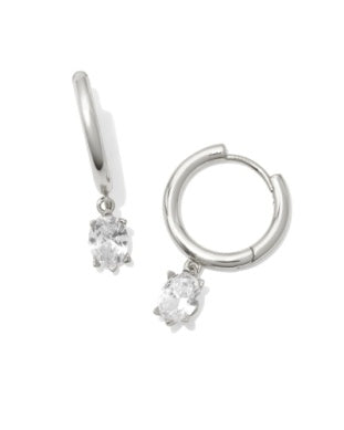 CAILIN SINGLE STONE HUGGIE EARRINGS