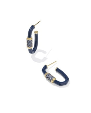 Emery Enamel Hoop Earrings