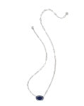 Elisa Enamel Frame Paperclip Necklace