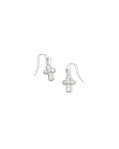 Cross Medallion Drop Earrings