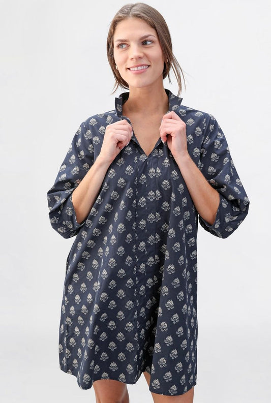 Campbell Dress - Black Leaf