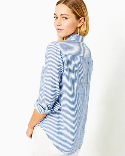 Sea View Button Down Top