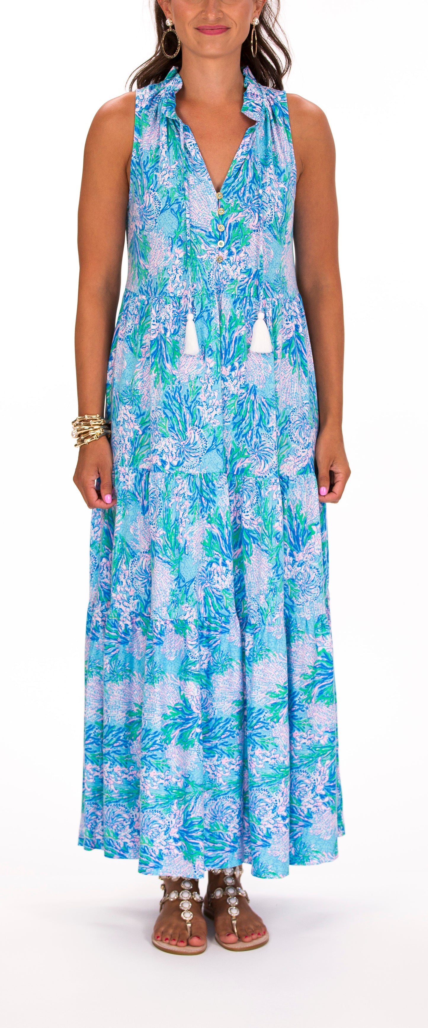 Malone Maxi Dress: Las Olas Aqua