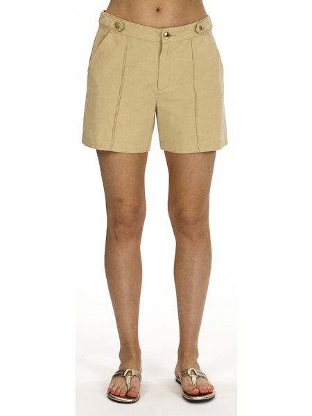 Deloria Linen Short- Sand Bar