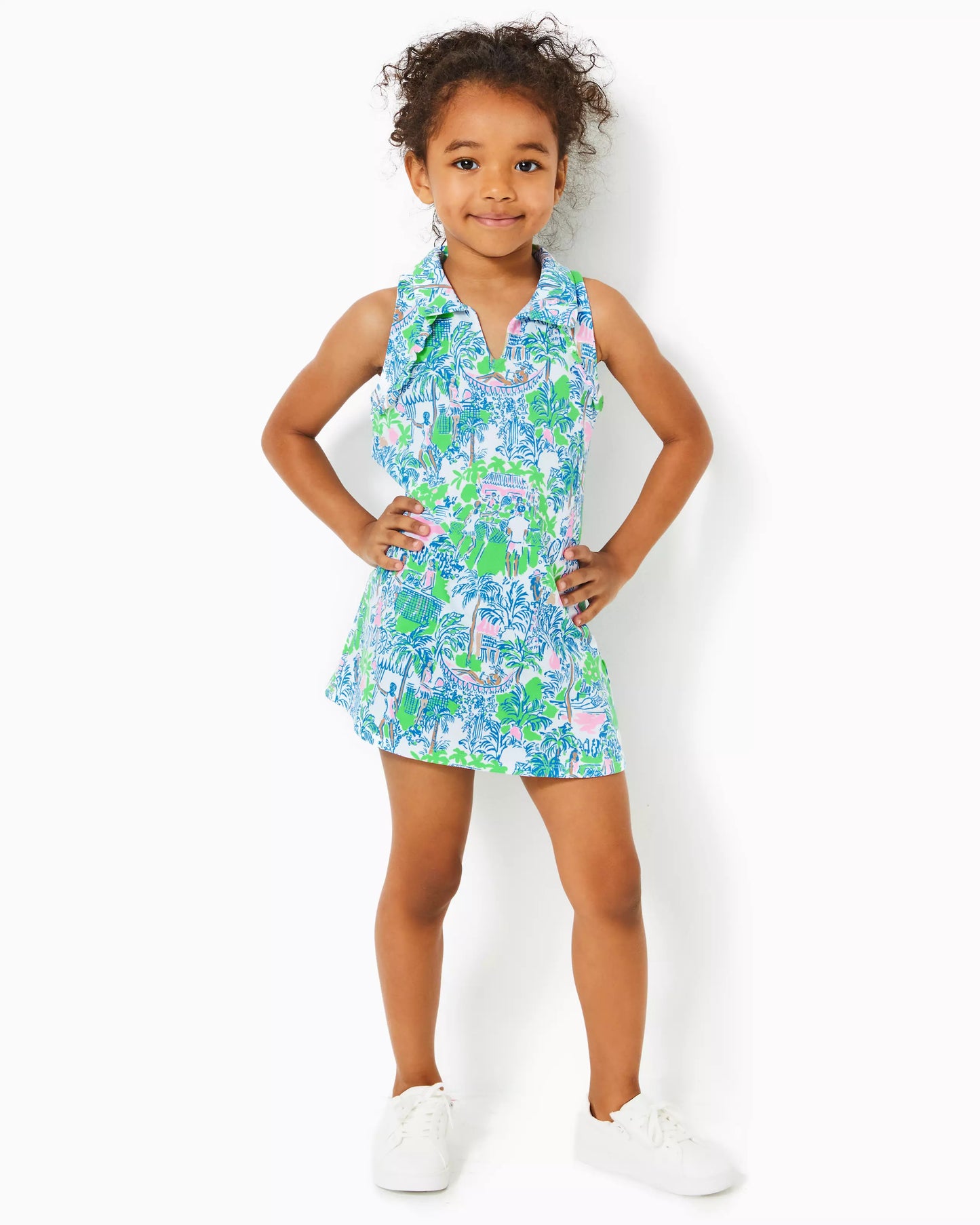 Girls Mini Luxletic Martina Polo Dress