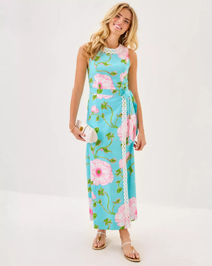 Fresia Stretch Maxi Shift Dress