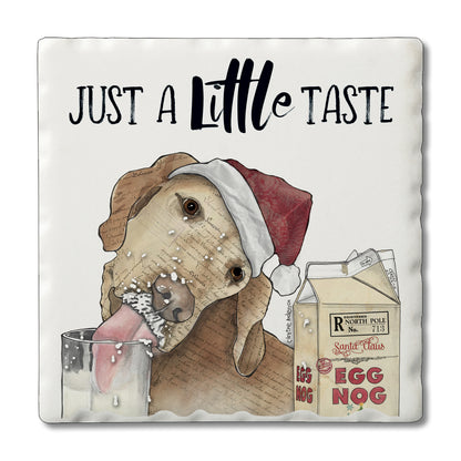 Christmas Naughty Pets Single Tile Coaster Collect