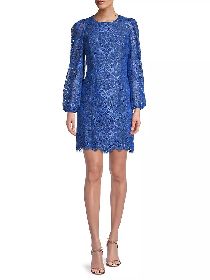 Georgi Lace Long Sleeve Dress : Two Tone Carnival Lace