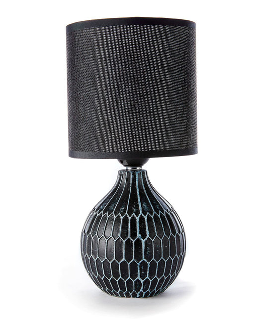 Patterned Black Table Lamp