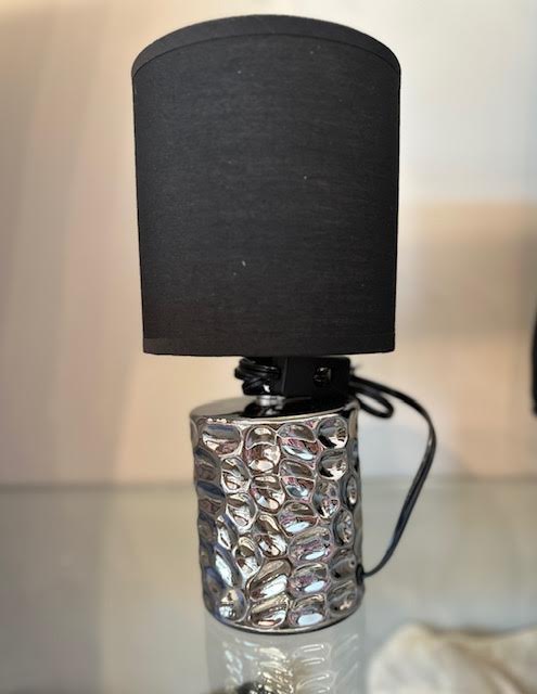 Ceramic Table Lamp with Black Shade