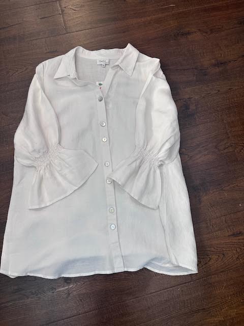 White Bell Sleeve Shirt