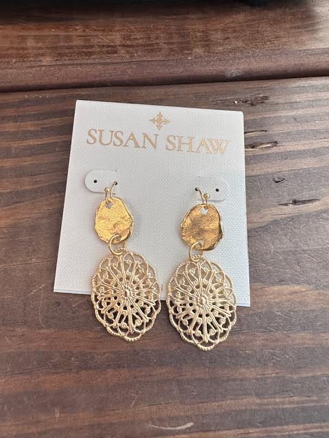 Gold & Filigree Earrings