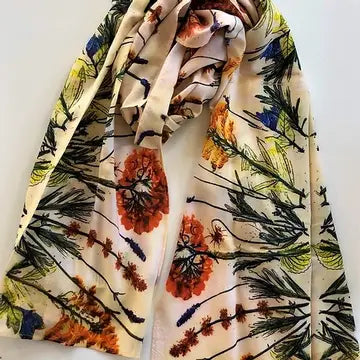 Wild Flowers Cotton Scarf