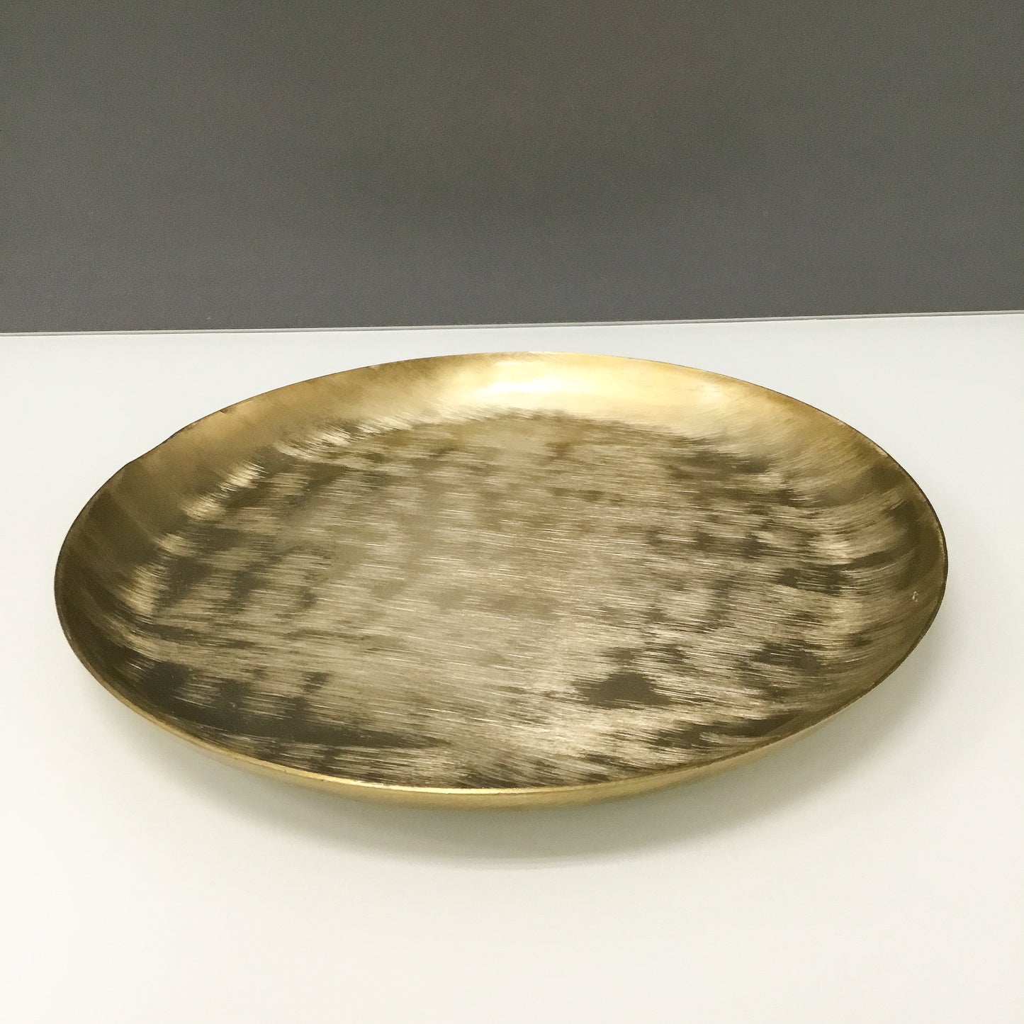 Gold Round Etched Tray