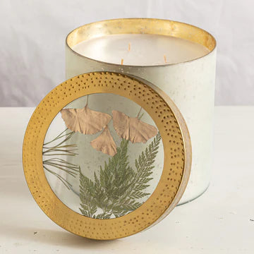 Pressed Floral Candle