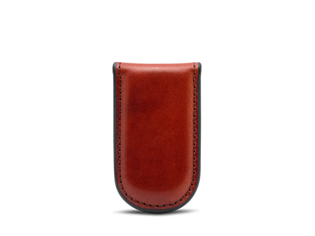 Old Leather Magnetic Money Clip