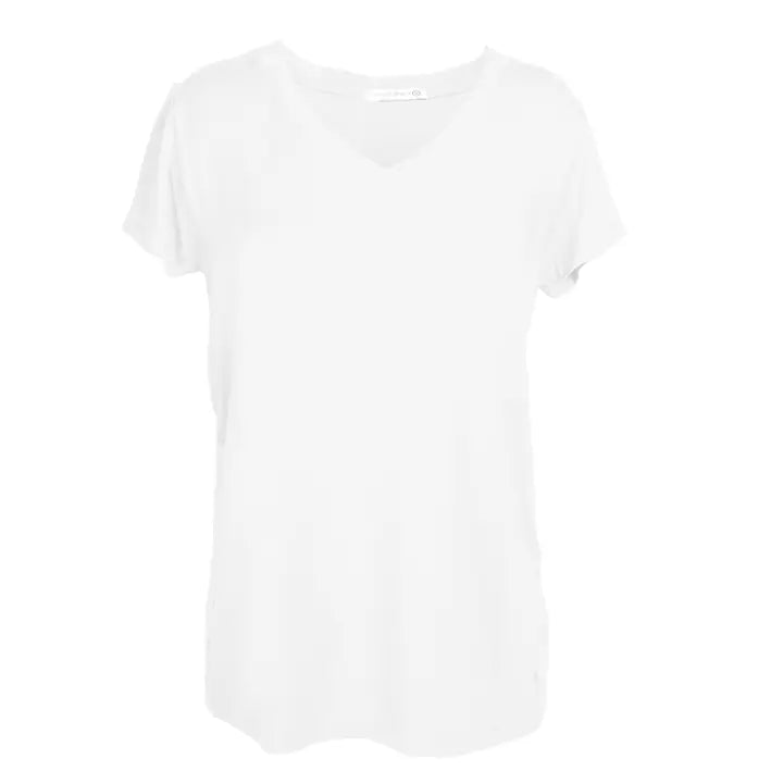 Short Sleeve V Neck Top