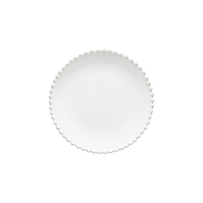 Costa Nova Pearl Fine Stoneware Dinnerware-Salad plate(White)