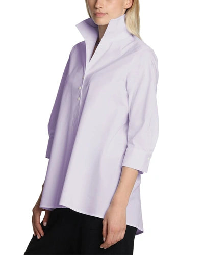 Betty Long Sleeve Cotton Tunic- Lilac 4