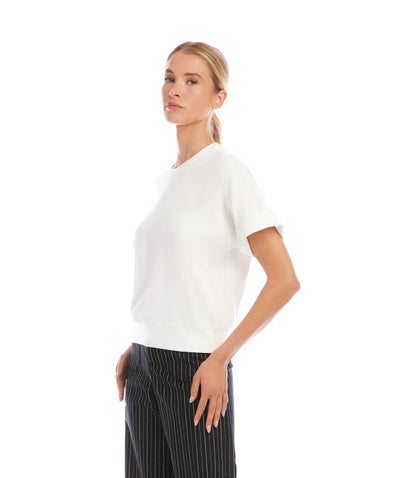 Ribbed Cuffed Sleeve Top