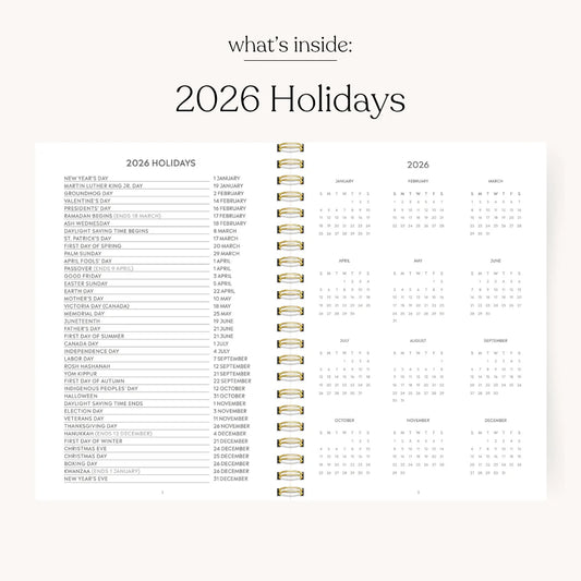 2026 Yearly Calender