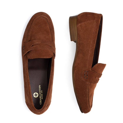 Leather Suede Penny Loafer -Jeanne