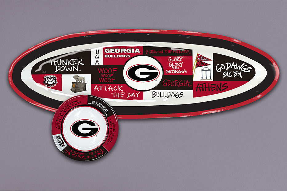 UGA Melamine Chip and Dip Set