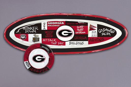 UGA Melamine Chip and Dip Set