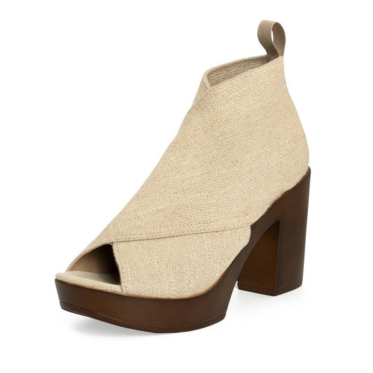 Peep Toe High Heel Bootie - Fall -Drayton
