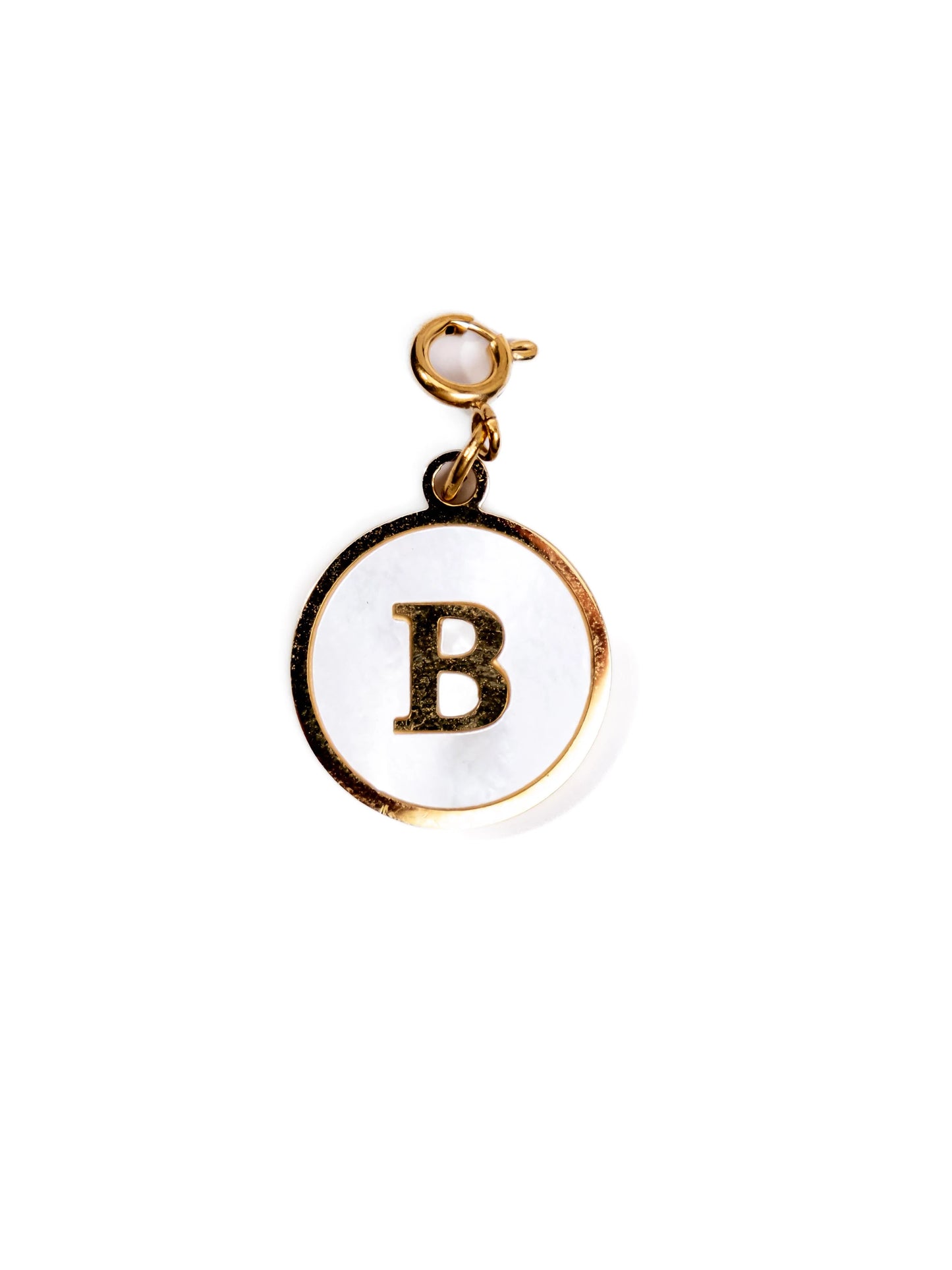 Mother of Pearl Initial Charm