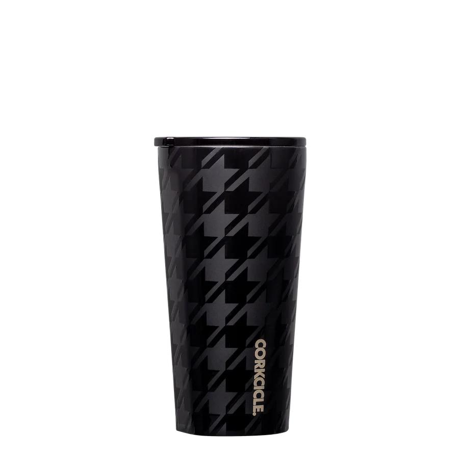 ONYX HOUNDSTOOTH TUMBLER- Alabama Crimson