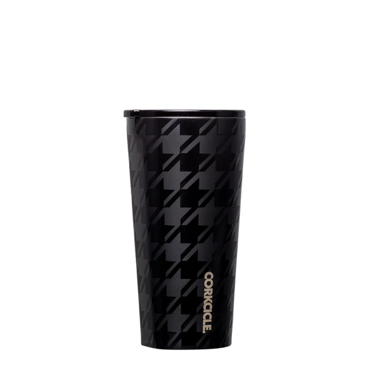 ONYX HOUNDSTOOTH TUMBLER- Alabama Crimson