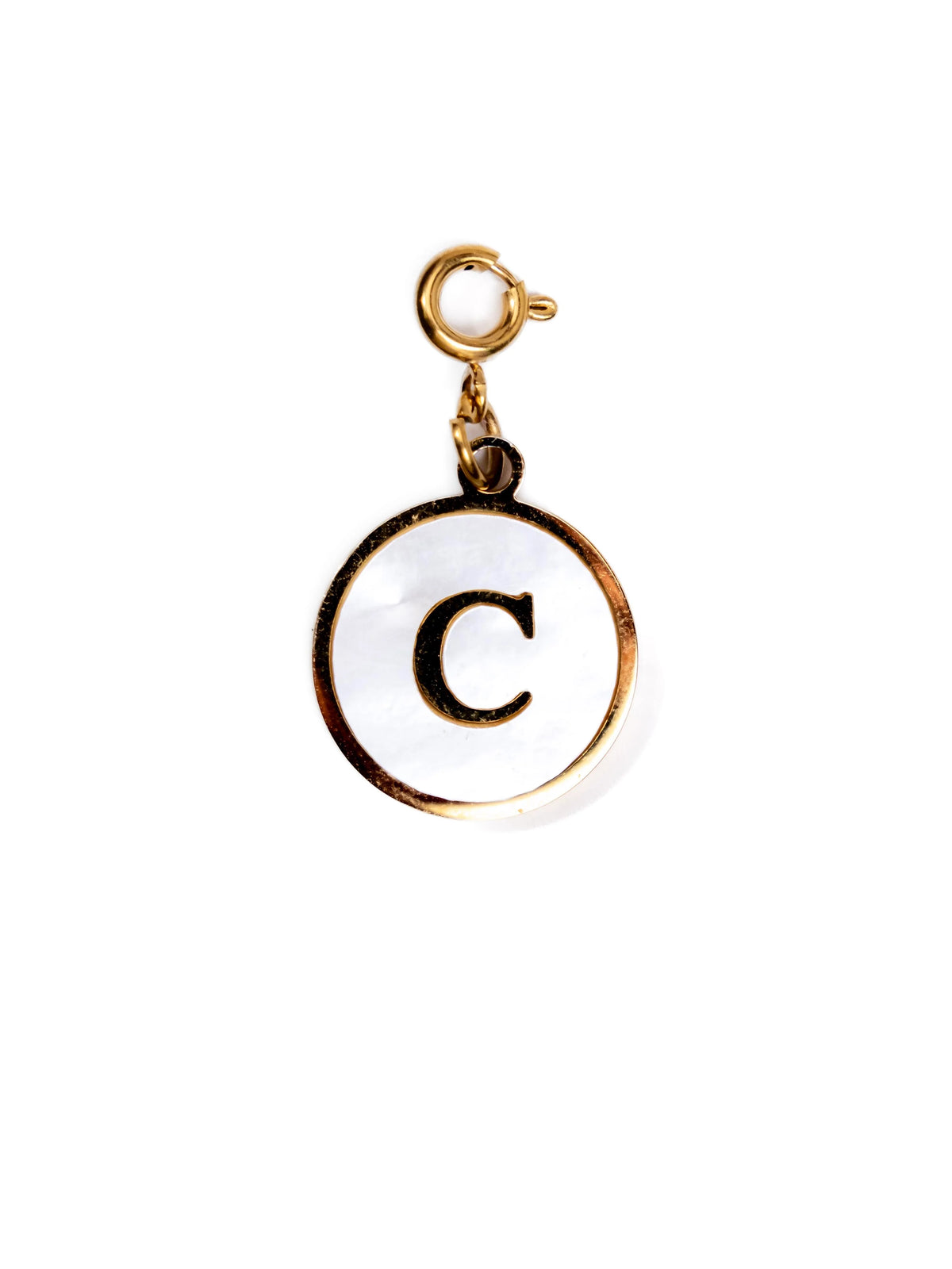 Mother of Pearl Initial Charm