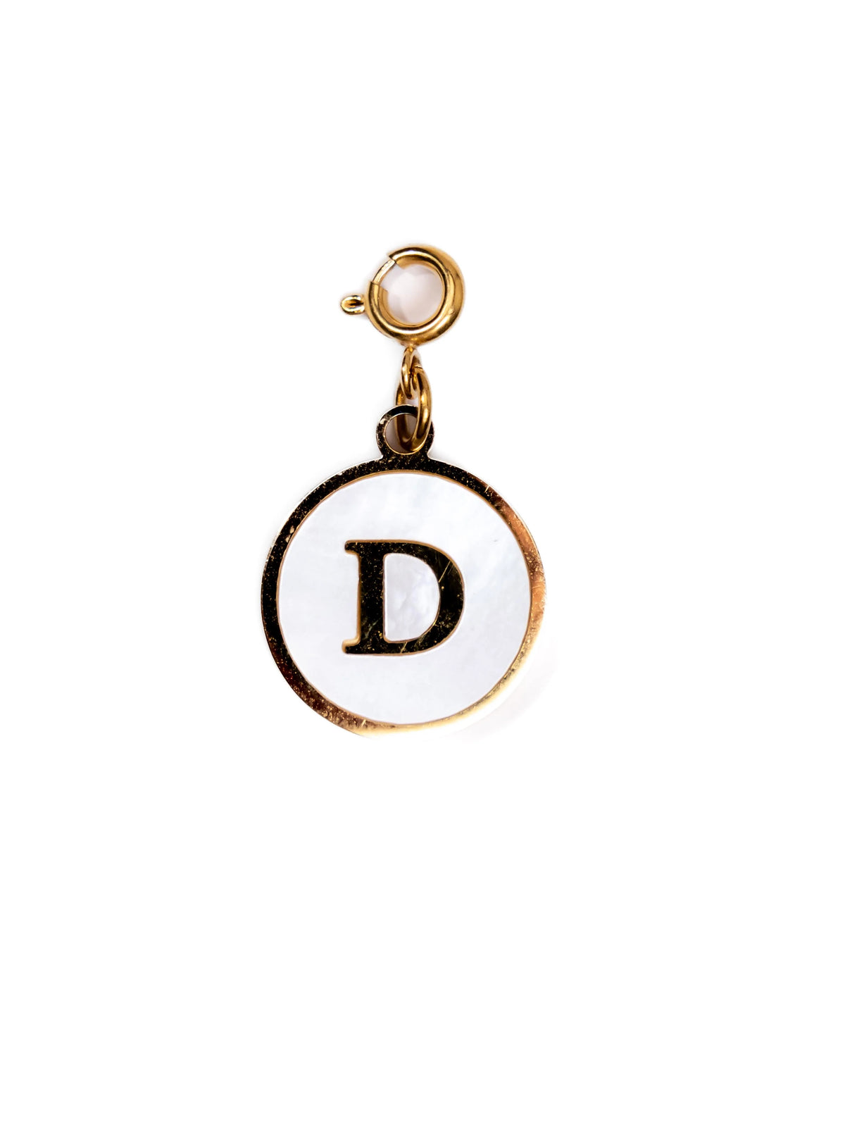 Mother of Pearl Initial Charm
