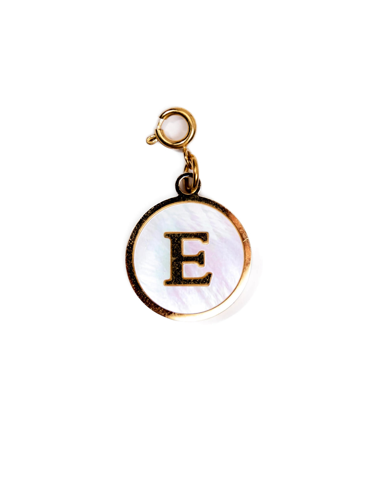 Mother of Pearl Initial Charm